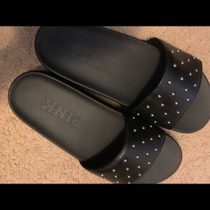 VS PINK stud slides L